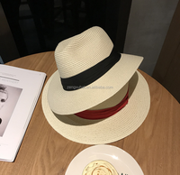 Chapeau Panama Floppy Classique Michael Jackson Unisexe, Personnalisable avec Logo, OEM Disponible, Ruban, Chapeau de Paille pour Adulte, Fête, Pêche