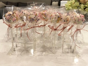 Rõ ràng Acrylic có thể gập lại hiển thị Rack chủ thanh lịch hiện đại đứng cho nến Lollipop bánh cho Pop trang trí thân thiện với môi - Product Image 4