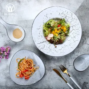 <span class=keywords><strong>Vaisselle</strong></span> en grès d'hôtel <span class=keywords><strong>de</strong></span> restauration <span class=keywords><strong>haut</strong></span> <span class=keywords><strong>de</strong></span> <span class=keywords><strong>gamme</strong></span> assiette à spaghetti à steak gris assiette à dîner en céramique <span class=keywords><strong>pour</strong></span> <span class=keywords><strong>restaurant</strong></span> - Product Image 1