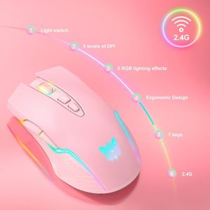 Ratón Óptico Inalámbrico para Juegos <span class=keywords><strong>ONIKUMA</strong></span> <span class=keywords><strong>CW905</strong></span> 2.4G RGB LED Mini para Laptop/PC, en Oferta - Product Image 2