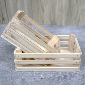 Pan Lưu Trữ Organizer Bán Buôn <span class=keywords><strong>Mini</strong></span> Crate Tùy Chỉnh Nhà Máy Gỗ Thông Tùy Chỉnh Kích Thước Giá Rẻ Đồ Chơi Thùng Gỗ - Product Image 5