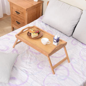 Table pliante multifonctionnelle portable en bambou avec poignée, <span class=keywords><strong>pieds</strong></span> et <span class=keywords><strong>plateau</strong></span> repas - Product Image 3