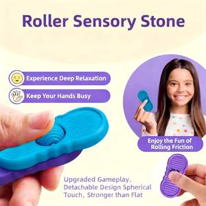 Jouet sensoriel magnétique en silicone pour adultes, <span class=keywords><strong>anti</strong></span>-<span class=keywords><strong>stress</strong></span>, soulagement de l'anxiété, 2 en 1, pierre sensorielle pour calmer, jouets de voyage - Product Image 5