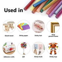 Bâtons de colle chaude de différentes couleurs pour pistolets à colle, adhésif à forte adhérence, colle transparente pour toutes les températures avec une durée de travail prolongée