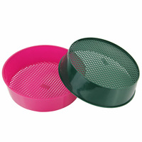 D5829 Grand tamis de jardin en plastique, tamis à terre, tamis à sable de plage, tamis à terreau, outils de jardinage