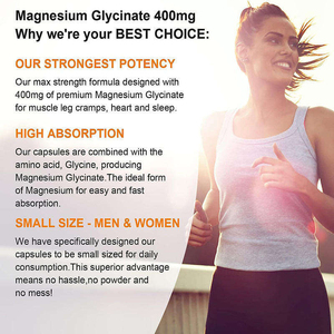 120 gélules de glycinate de magnésium, gélules à absorption facile, complément de magnésium, vitamine B6, vitamine D, capsules de glycinate de magnésium - Product Image 6