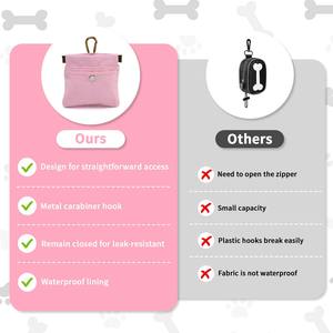 Échantillon gratuit Distributeur de nourriture pour l'entraînement des animaux de compagnie Clip de ceinture en silicone de qualité alimentaire Pochette à friandises Fermeture magnétique Sans BPA Pochette à friandises pour chien - Product Image 3