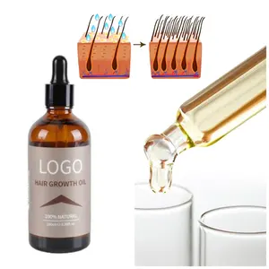 Wholesale supplier custom logo Biotin Hair Growth Serum Natural Treatment for Stronger Thicker Longer Hair Growth Ginger extract