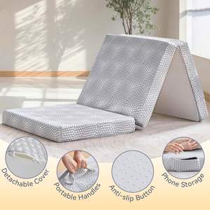Memory Foam Tri Fold <b>Mattress</b> for Camping Living Room Removable Machine Washable <b>Foldable</b> Portable Sleep Pad - Product Image 2