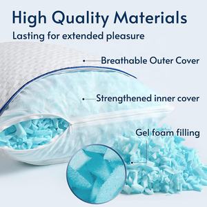 Penjualan terlaris bantal tempat tidur dengan penutup berongga dapat dicuci leher bepergian dukungan robek bantal busa memori - Product Image 4