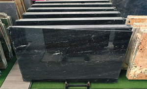 Granito Nero Cloud Lucidato, Pietra Naturale per Cortili di Ville di Lusso e Piani Cucina, Pavimentazione Bagno, Garanzia 1 Anno - Product Image 2