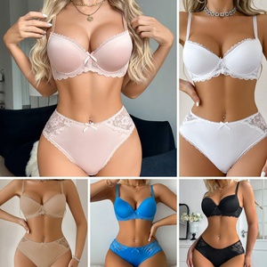 La dernière conception de corsets en dentelle de couleur unie pour femmes, soutiens-gorge, caleçons, ensembles de sous-vêtements et de <span class=keywords><strong>lingerie</strong></span> pour filles - Product Image 1