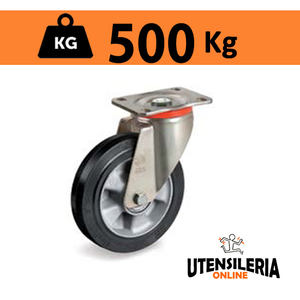 Roue SIGMA ELASTIC 72AL pour conteneurs de support rotatifs 200X50 500Kg - Product Image 1