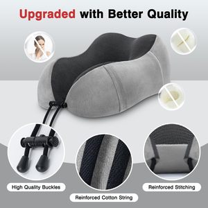 หมอนรองคอรูปตัวยูแบบปรับได้ ทำจากเมมโมรี่โฟม สำหรับเดินทาง - Product Image 2