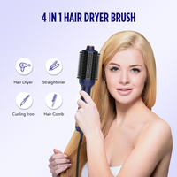 PTC Heater Negative Ion One Step 360 Wave Brush 3-en-1 Outils de coiffage Peigne chauffant en nylon SmoothStyle et brosse sèche-cheveux