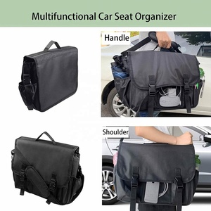 Sac Organisateur de Siège Avant et Arrière de Voiture Portable Personnalisé avec Compartiment pour Ordinateur Portable, Sangles Latérales Stabilisatrices, Matériel en Polyester - Product Image 6