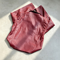 Veste en cuir PU à fermeture éclair, à manches longues, décontractée, imperméable, avec logo personnalisé, col rabattu, deux poches, élégante et tendance pour hommes