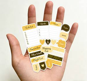 Pegatina Personalizada Kiss Cut para Decoración de Diarios, Libros y Calendarios, Hoja de Pegatinas Ecológicas para Cuadernos - Product Image 3