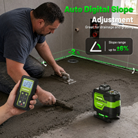 Niveau laser numérique 4D Huepar 704CG-D-PRO 16 lignes, auto-nivelant 360° pour la construction avec ajustement numérique automatique de la pente