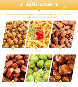 آلة قلي وفول خرزي ملونة وواسعة آلة قلي تجارية آلة قلي فول سوداني بمحرك مطلي خط إنتاج قلي مكسرات معطرة - Product Image 3