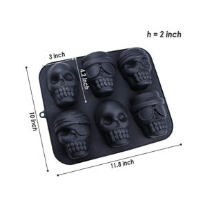 Molde de gelatina de silicona para hornear, molde de calavera para pastel, Pizza, sartén - Product Image 2