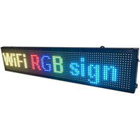 Panneau d'affichage LED à défilement programmable WiFi USB, texte et images couleur, affichages animés, étanche IP65, fréquence de rafraîchissement 3840Hz