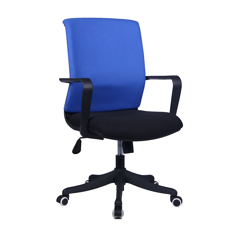 AODA desktop adjustable pool blue fabric mid work chair office chairs with casters