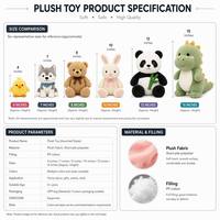Grosir Pabrik Stok Boneka Plush Mesin Crane USA 12cm 25cm Murah Boneka Plush 8 Inch untuk Mesin Claw