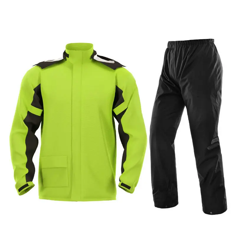 Motorbike Outdoor Riding Protective Jacket and Pants with Hidden Shoe Covers Full Body Rain Jacket and Pants Split Set