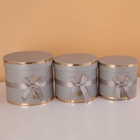Kotak Hadiah DAMAI Macaron Double Ribbon Bow Hug Bucket untuk Hari Thanksgiving, Hari Valentine, Hari Ayah, Hari Ibu, Set Tiga Kertas