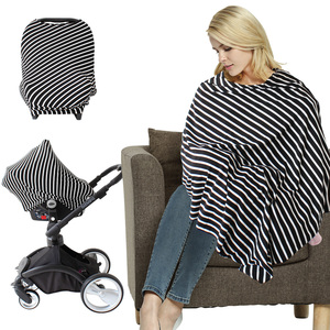 Grande taille spandex/polyester bébé siège auto poncho multi usage écharpe d'allaitement d'allaitement housse de protection - Product Image 1