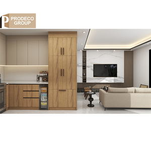 Juego y almacenamiento de armario de esquina de cocina completo en forma de <span class=keywords><strong>L</strong></span> directo desde China para habitación pequeña - Product Image 1