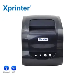 Xprinter All-In-One Printer Stiker Label Barcode 3 Inci untuk Label Pencetakan Tiket XP-365B Hitam Printer Label Termal