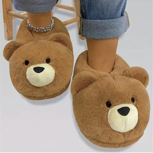 Neue Plüsch Teddybär Indoor Schuhe Fuzzy Custom ized Teddybär Puppe Schuhe Winter Home Hausschuhe Teddybär Haus Schuhe - Product Image 3