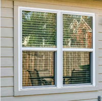 Ventanas Corredizas Simples de Aluminio Serie 83 con Vidrio Templado, Sello de Tira de Lana y Función de Inclinación para una Fácil Limpieza
