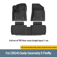 Tapetes de Piso y Revestimiento de Maletero de TPE Personalizados para Geely Geometry E Firefly 2024, Accesorios Interiores para Auto, Impermeables y de Ajuste Personalizado