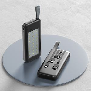 Nuevo Cargador Portátil de 10000 mAh con Linterna y 4 Cables, Logotipo Personalizado, Carga Rápida para Uso en Interiores y Exteriores - Product Image 6