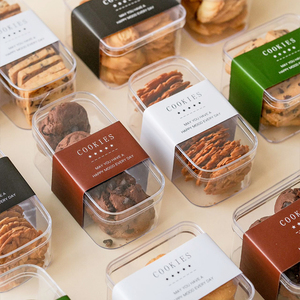 Boîte en plastique multi-tailles personnalisée de qualité alimentaire PS/PET transparente de forme unique pour emballage de gâteau biscuit pour pâtisserie dessert tiramisu - Product Image 4