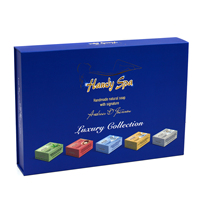 Savon personnalisé feuille d'or logo carton insert pliable magmnet coffrets cadeaux