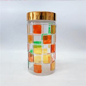 El boyalı cam depolama saklama kavanozları ev dekorasyon için - Product Image 5