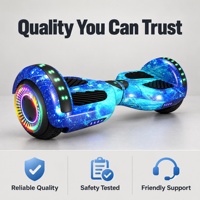 Trottinette électrique auto-équilibrante pour adultes, hoverboard de 6,3 pouces avec haut-parleur Bluetooth
