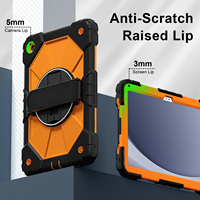 Étui antichoc 3 couches pour Samsung Tab A11 Plus 11 2025 A9 Plus 11 2023 avec support rotatif à 360°, dragonne et bandoulière, pour enfants, OEM ODM