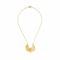 Collier ras du cou Spot Wholesale Jewelry plaqué or 18 carats avec pendentif C massif martelé irrégulier