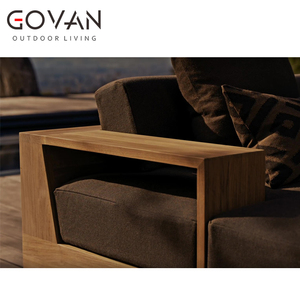 Chaise Longue de Teca de Grado Comercial con Cojín de Secado Rápido, Reposabrazos de Teca Secada al Horno, para Resort, Cabana, Terraza y <span class=keywords><strong>Spa</strong></span> - Product Image 3