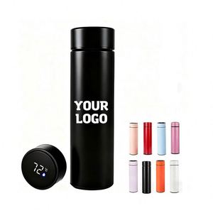 XDH323 Customized Logo Double Wall Insulated 500ml Vacuum <b>Flask</b> Custom Digital Thermo Water Bottle With Led Temperature Display - Product Image 1