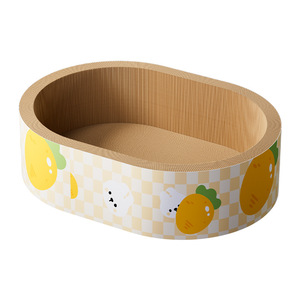 Papan Garukan Kucing Sarang Kucing Terpadu Papan Garukan Kucing Tahan Gores Tahan Aus Kertas Bergelombang - Product Image 1