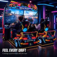 Simulateur de course Leon Amusement avec écran de 55 pouces, cockpit de simulation de course, machine de jeu d'arcade à monnayeur pour salle de jeux