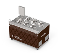 6 POT 6 Saveurs Commercial Meilleure Vente Vente Directe MILES GALAXY PRO V6 Show Case et Pozzetti Parfaitement Combinés Tout en Un Gelato