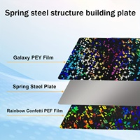 Paquete de 2 placas de construcción PEF + PEY de 184x184mm para Bambu Lab A1 Mini impresora 3D Rainbow Confetti Galaxy 3D pegamento impreso suministros de jardín