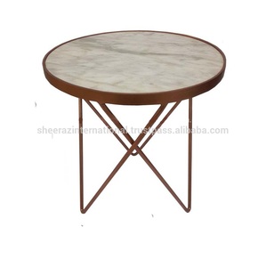 Table basse en verre en acier inoxydable personnalisée moderne vente en gros pour la maison hôtel restaurant élégant mobilier de table en métal - Product Image 4